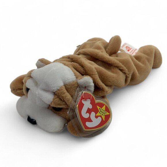 TY Beanie Babies "Wrinkles" The Bulldog 8" Plush Toy Collectible 1996 NWT - Picture 1 of 6